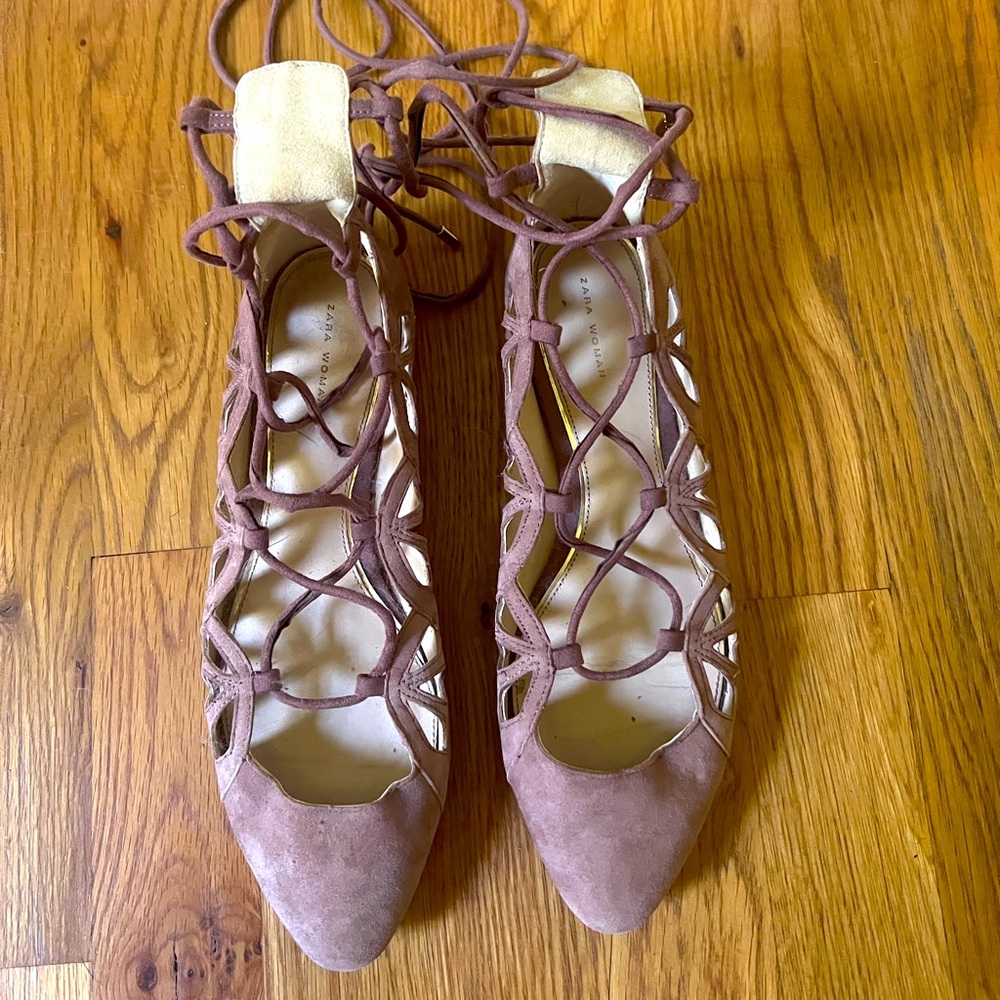 Zara strap flats